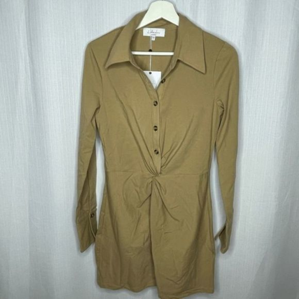 L'Academie Tan Shirt Dress‎